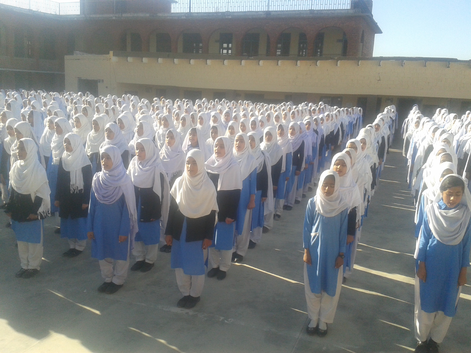 The SCHOOL ASSEMBLY​ unity & moral responsible attitude towards goal.